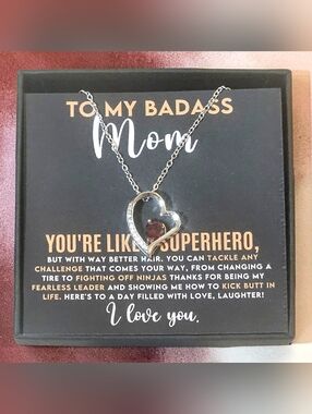 "To My Bad*ss Mom" Forever Love Necklace With Gift Box
